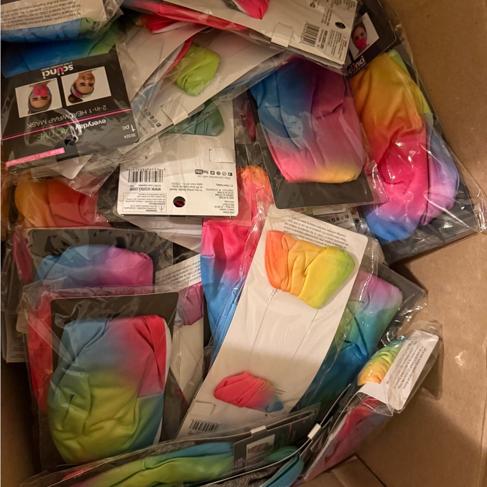 40 Scunci Multicolor Tie-Dye Hair Accessories MSRP $400 for resellers $40